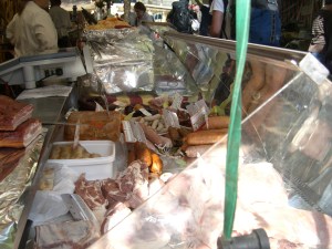 Meat vendor at Place Monge