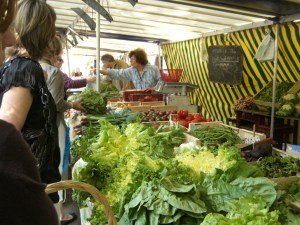 vegetable vendor at Place Monge